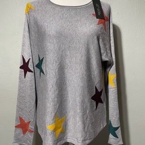 NWT Rachel Zoe Star Pattern Sweater in Fall Colors